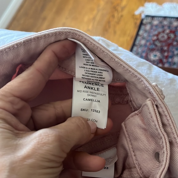 DL 1961 pink Florence ankle mid rise Interscope skinny jean in color pink size26 - Picture 4 of 7